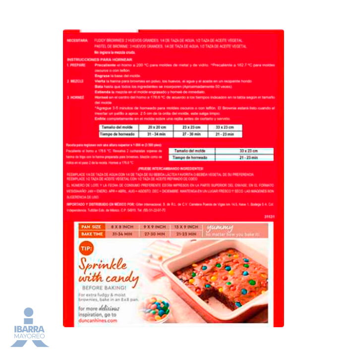 Harina Duncan Hines Brownies 520 g