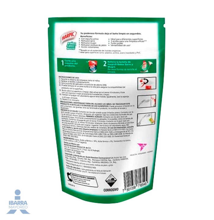 Limpiador Harpic Baños Sarro y Mugre Doy Pack 500 ml
