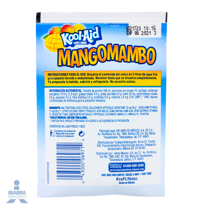 Refresco Kool Aid Mangomambo 15 g