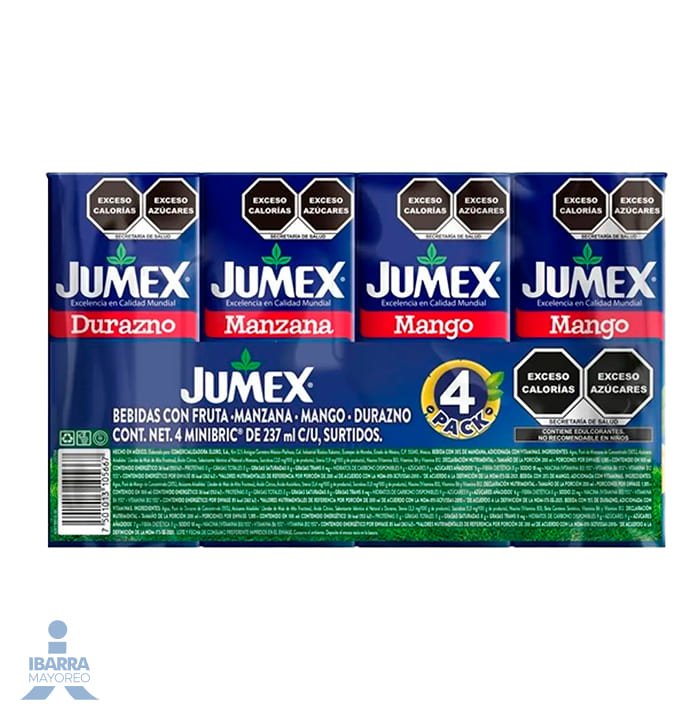 Bebida Jumex Surtido Mini Brick 4/237 ml
