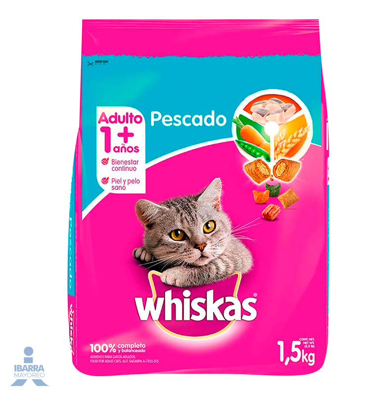 Alimento Whiskas Pescado 1.5 kg