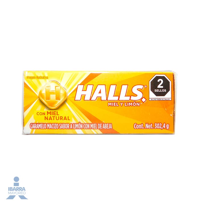 Pastilla Halls Miel 12 pzas.