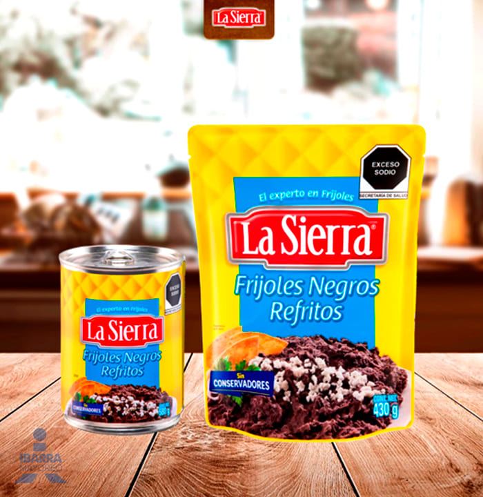 Frijol Negro Refrito La Sierra Bolsa 430 g