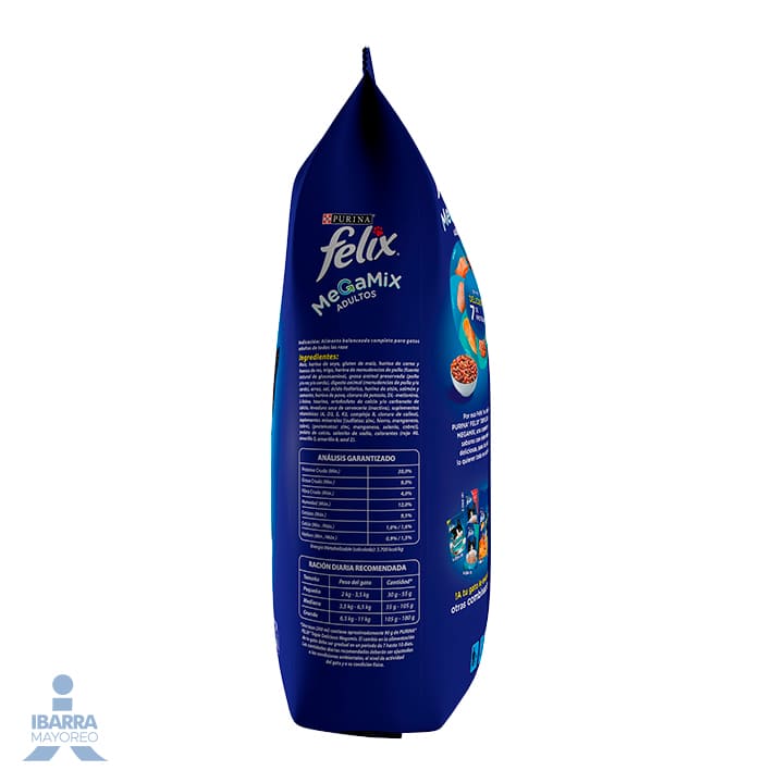 Felix Megamix alimento seco gatos adultos todas razas 7 proteínas 1.5 kg
