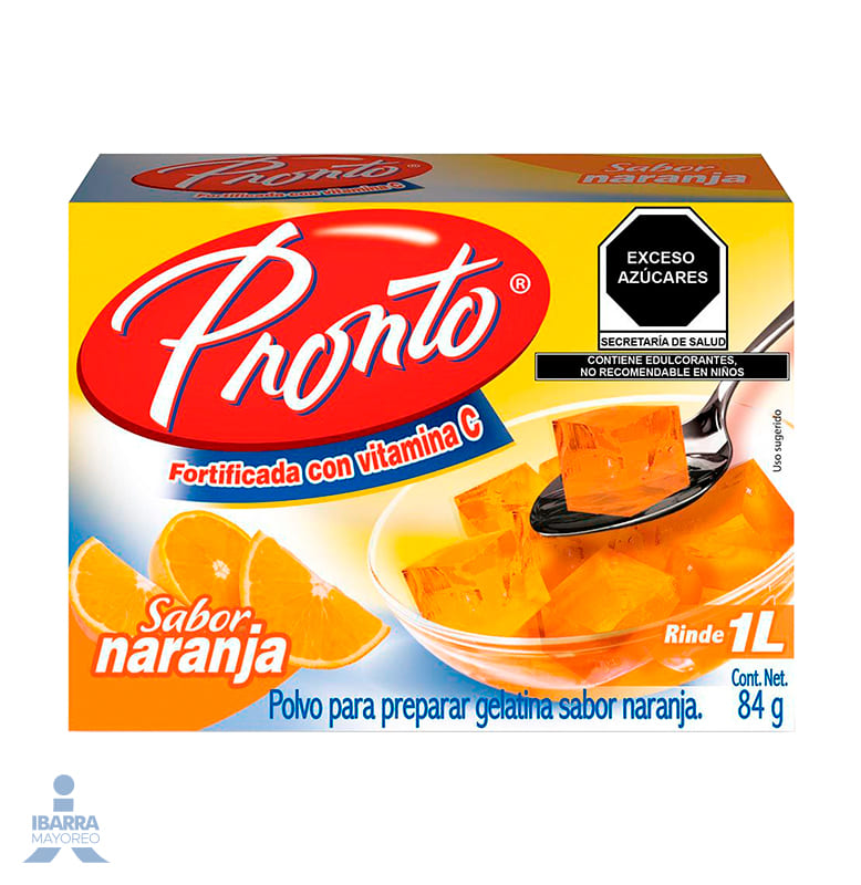 Gelatina Pronto Naranja 84 g