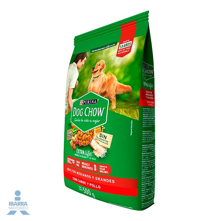 Dog Chow alimento seco perros adultos medianos y grandes 500 g