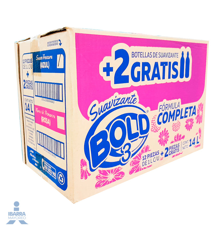 Suavizante Bold 3 Suave Frescura 12/1 L + 2
