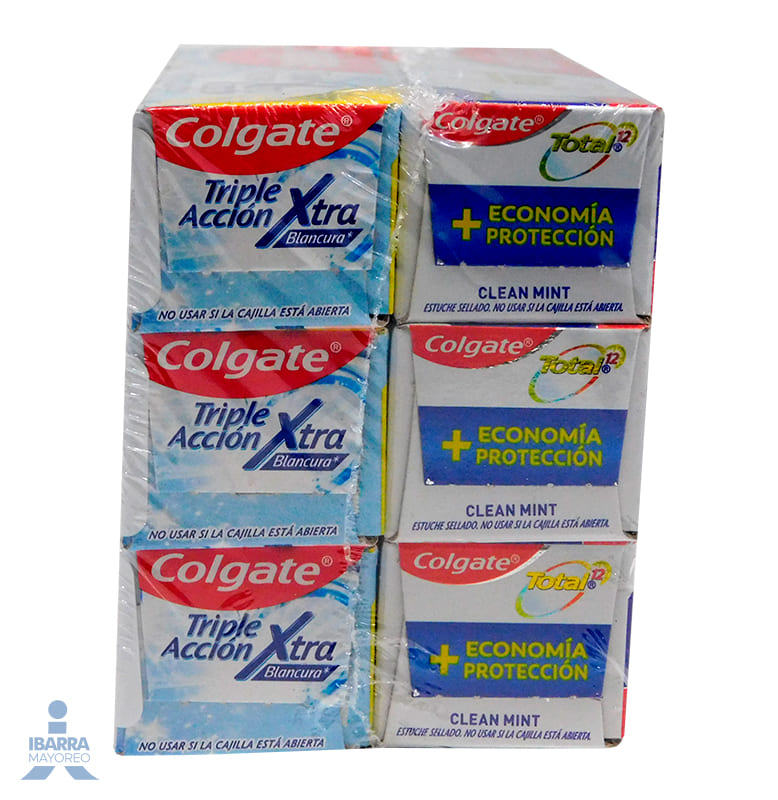 Crema Dental Colgate Total 3/50 ml + 2 Triple Acción GRATIS 1 Extra Blancura