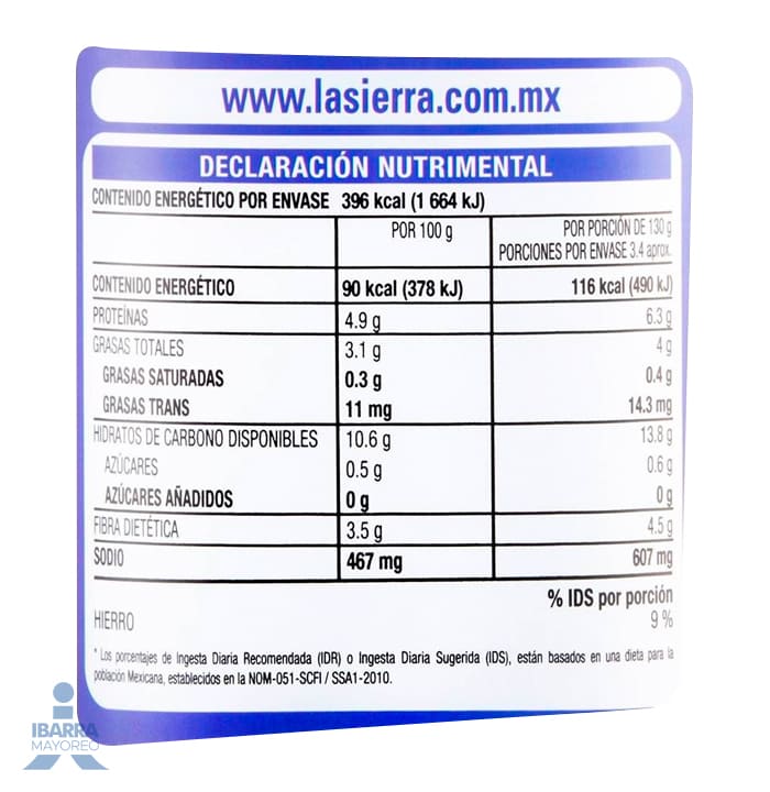 Frijol Negro Molido La Sierra 440 g