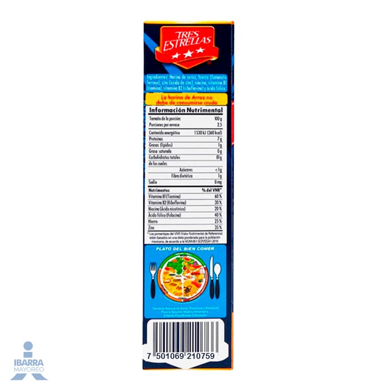 Harina de Arroz Tres Estrellas 500 g