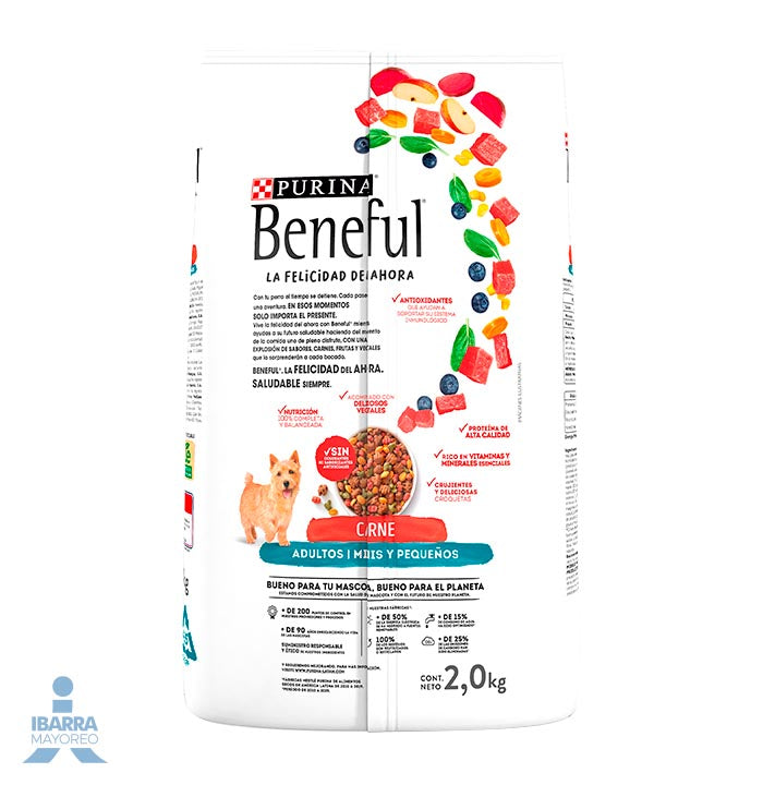 Beneful alimento seco adulto razas minis y pequeñas carne 2 kg