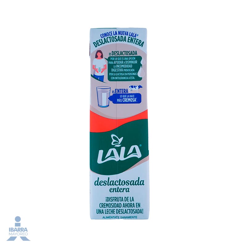 Leche Lala Ultrapasteurizada Entera Deslactosada 1 L