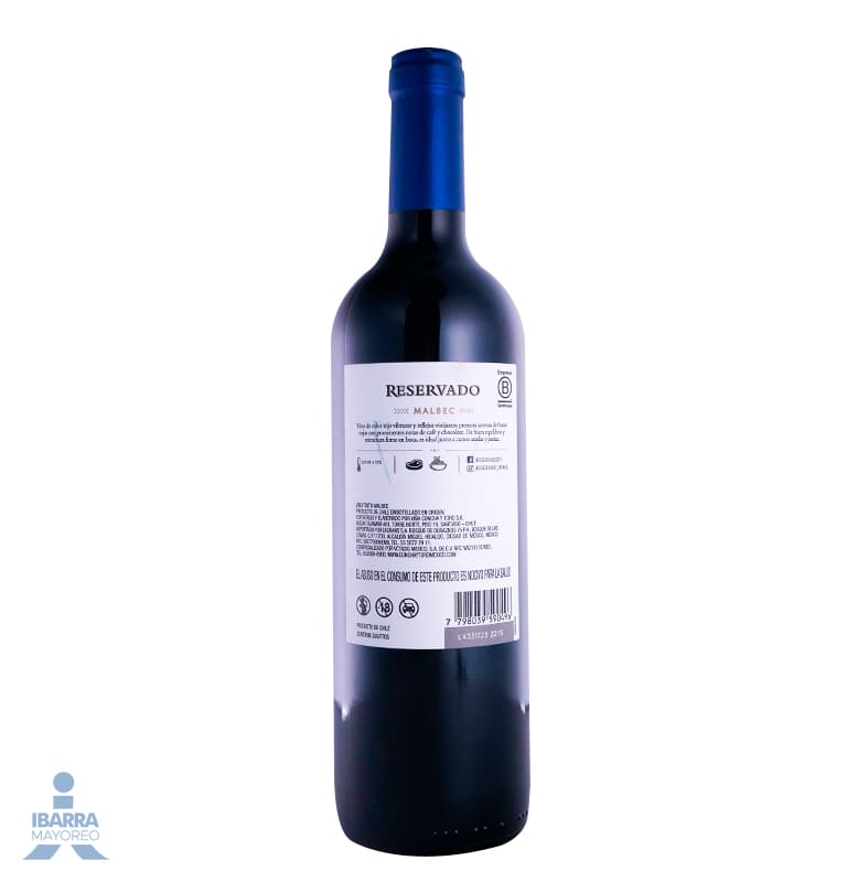 Vino Tinto Reservado Concha y Toro Malbec 750 ml