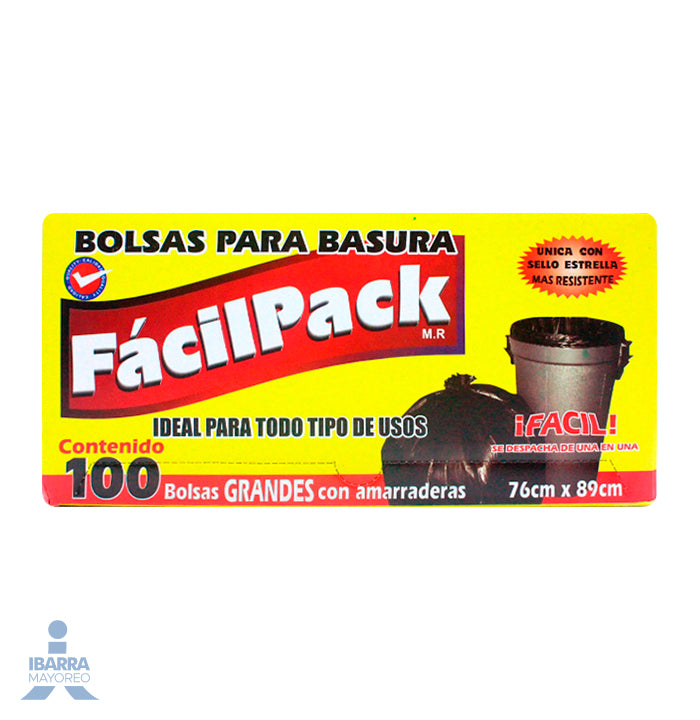 Bolsa para Basura Fácil Pack Grande 100 pzas.