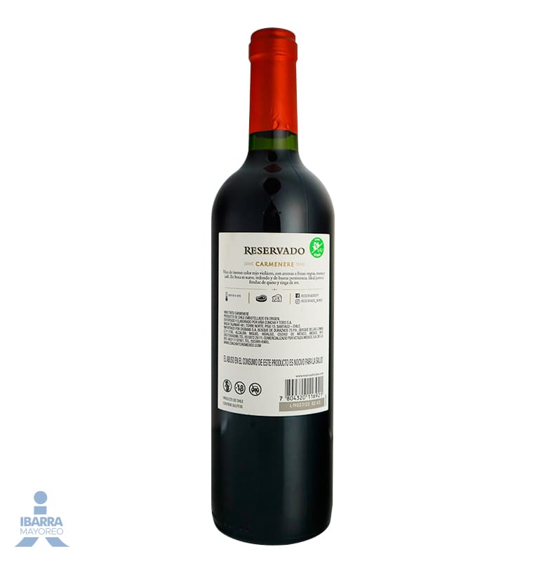Vino Tinto Reservado Concha Y Toro Carmenere 750 ml