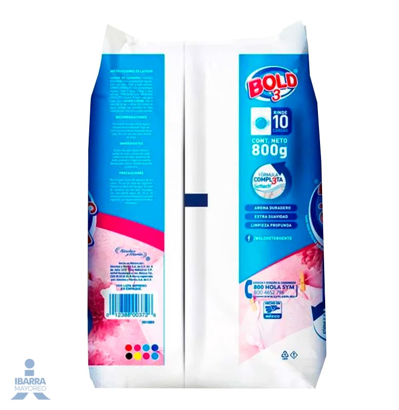 Detergente Bold 3 Cariñitos de Mamá 800 g