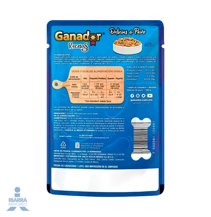 Alimento Ganador Estofado de Pato 100 g