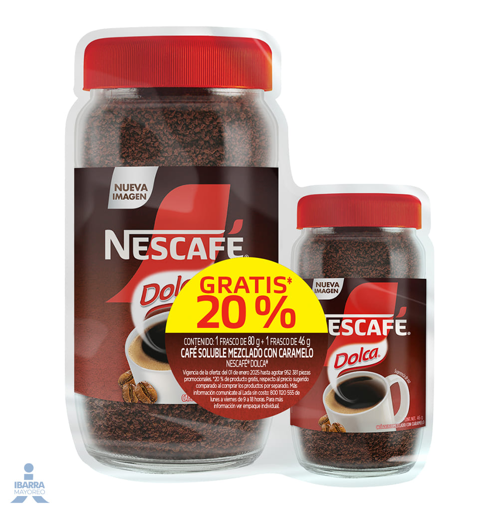 Café Nescafé Dolca 80 gr+Dolca 46 gr