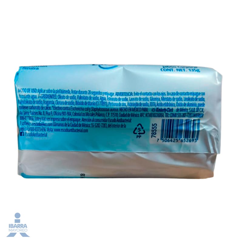 Jabón de Tocador Escudo Blanco 135 g