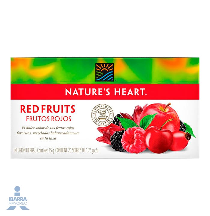 Té Natures Heart Frutos Rojos 20 pzas.