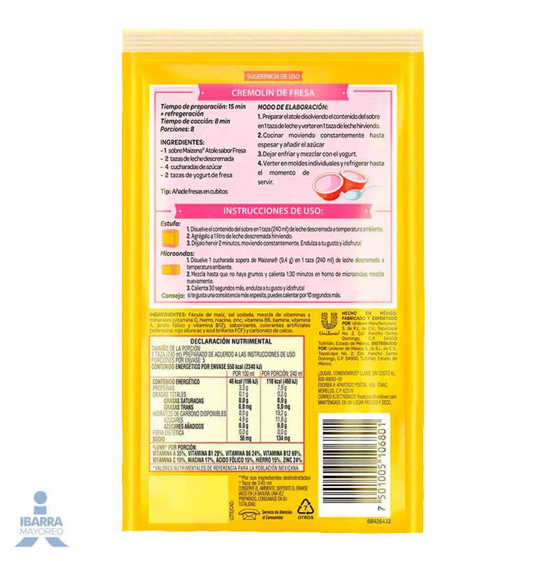 Maizena Fresa Sobre 47 g