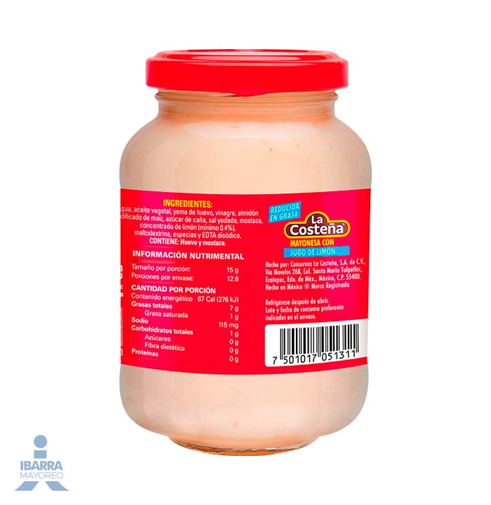 Mayonesa La Costeña con Limón 190 g