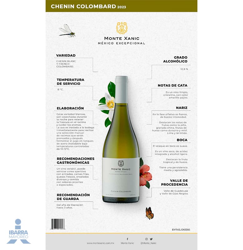 Vino Blanco Monte Xanic Chenin Colombard 750 ml