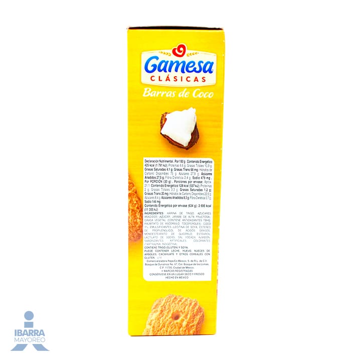 Galletas Gamesa Barra de Coco 634 g