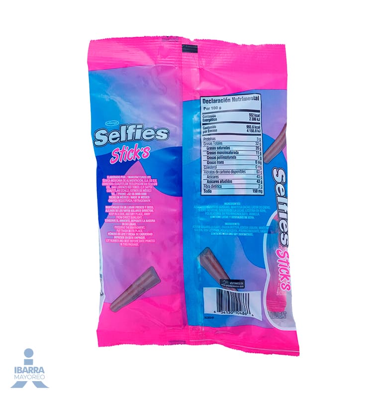 Chocolate Selfies Stick 20 pzas.