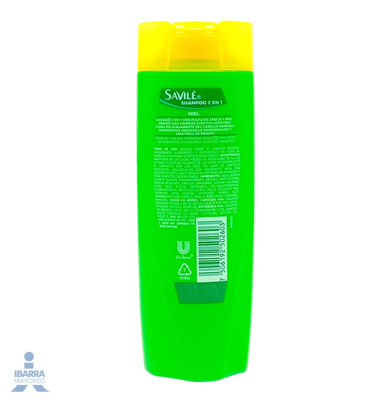 Shampoo Savilé Control Caída 2 en 1 180 ml