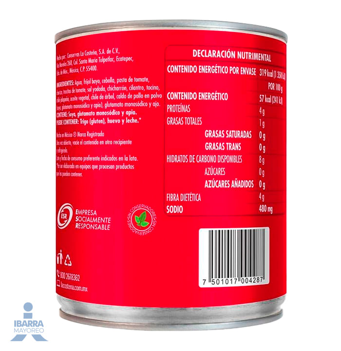 Frijol Charro La Costeña 560 g