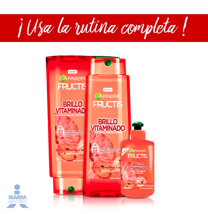 Shampoo Garnier Fructis Brillo Vitaminado 650 ml