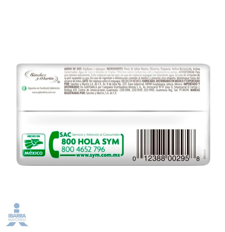 Jabón de tocador Lirio Coco 150 g