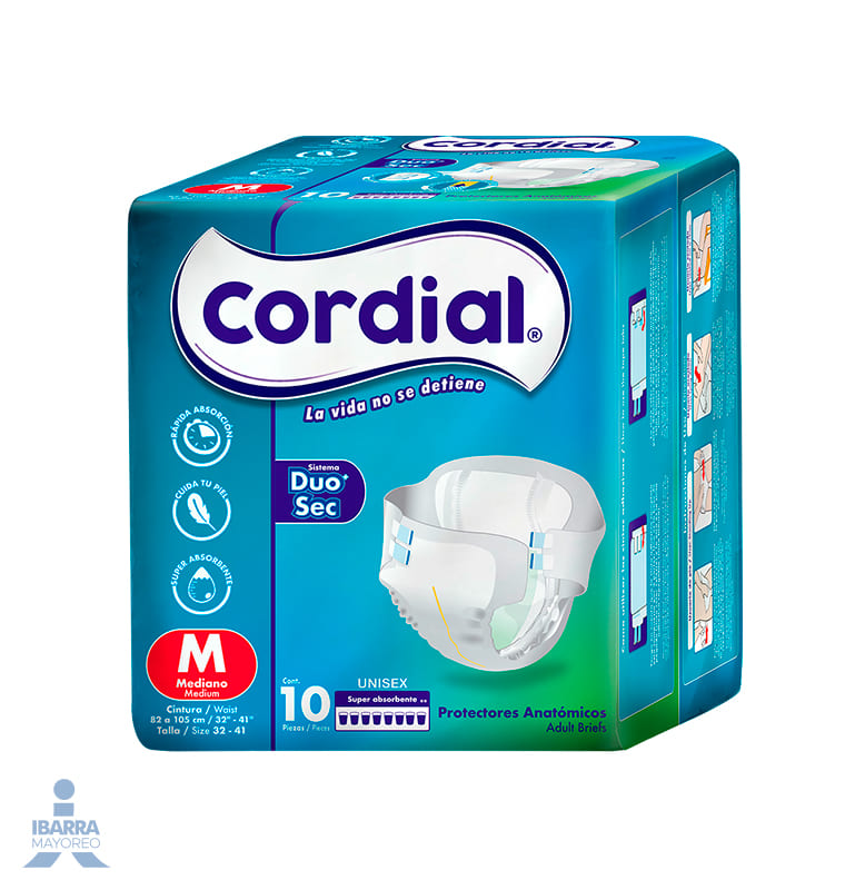 Pañal Cordial Adulto Mediano 10 pzas.