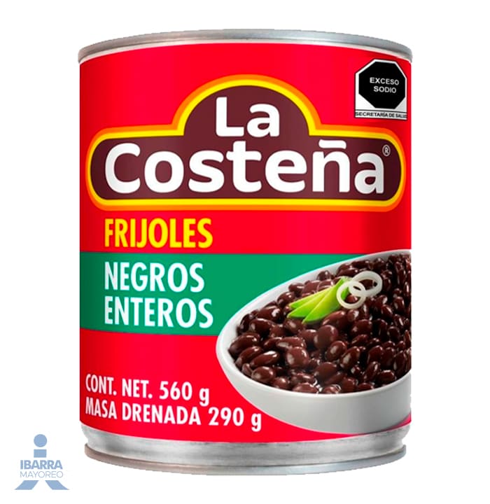 Frijol Negro Entero La Costeña 560 g