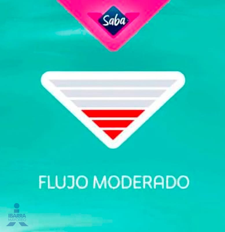 Toalla Sanitaria Saba Invisible con alas 10 pzas.