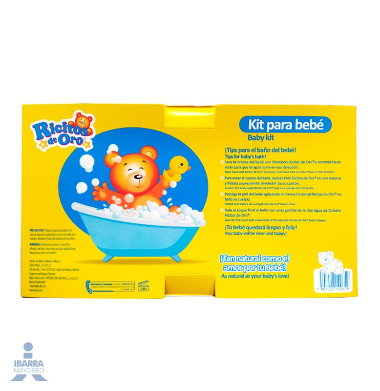Kit Ricitos de Oro para Bebé 4 pzas.