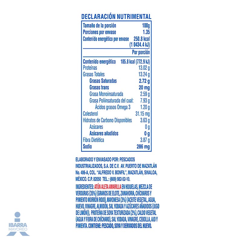 Ensalada de Atún Dolores con Mayonesa Cup 135 g