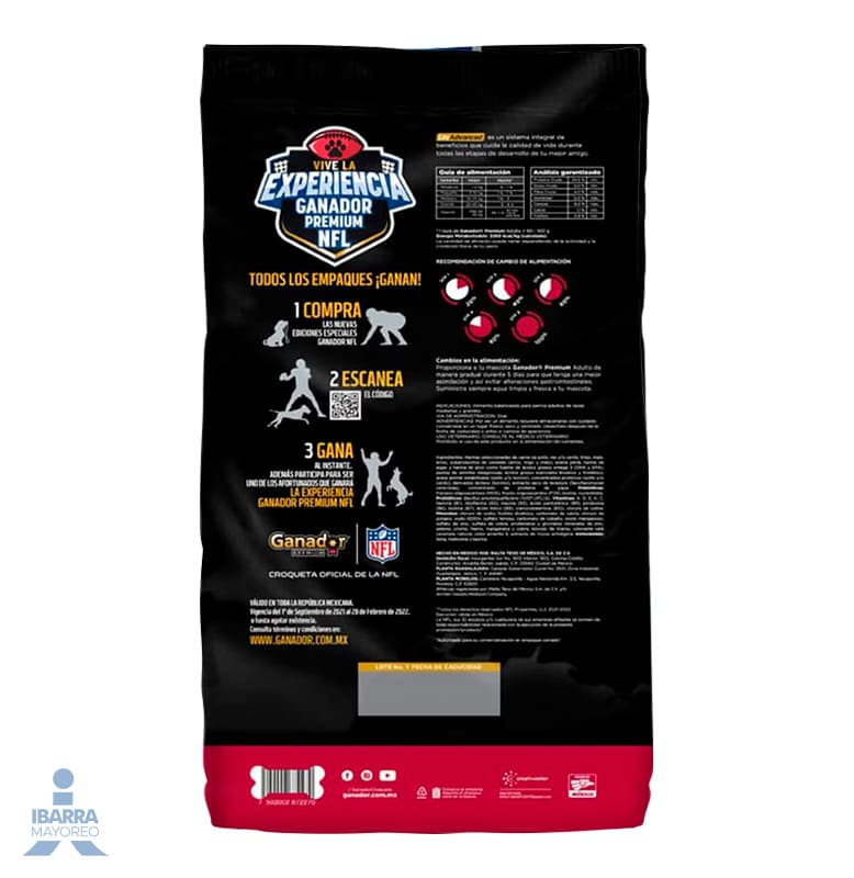 Alimento Ganador Premium Adulto 20 kg