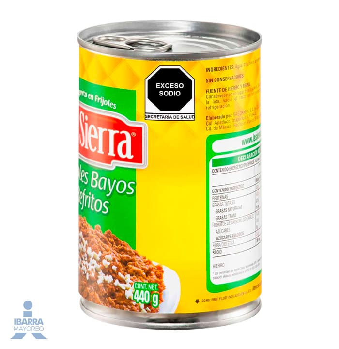 Frijol Bayo Refrito La Sierra 440 g