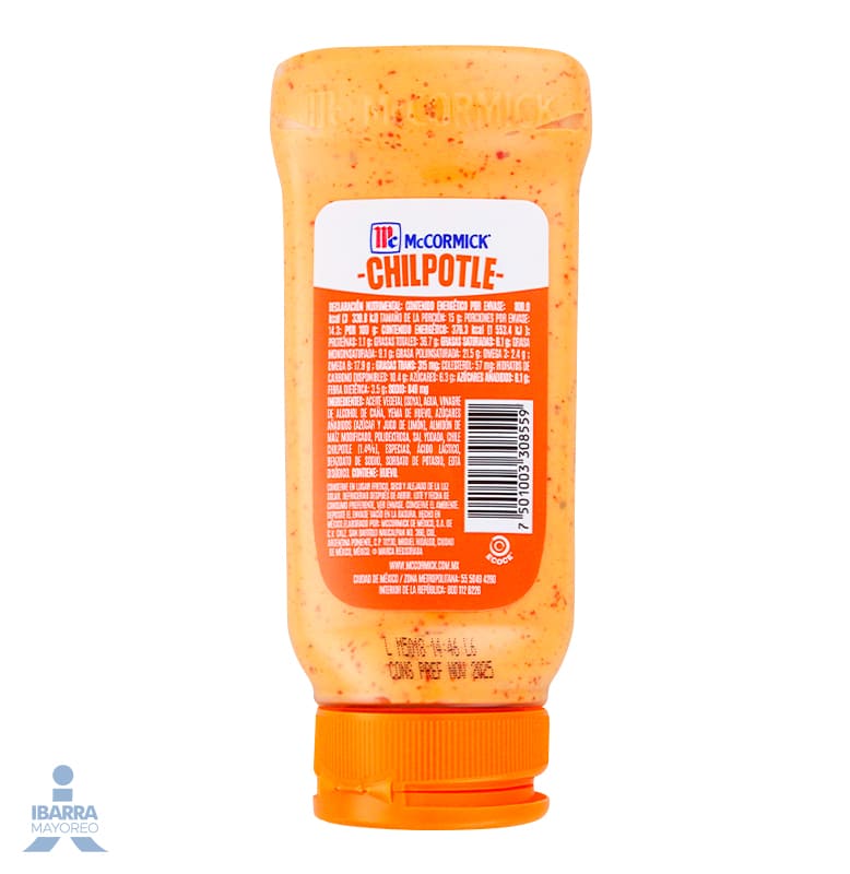 Mayonesa Aderezo McCormick con Chipotle Squeezable 215 g