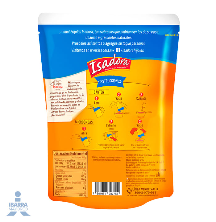 Frijol Bayo Refrito Isadora 430 g