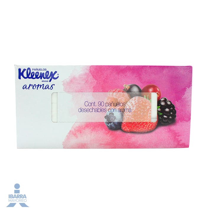 Pañuelo Kleenex Aromas Frutos Rojos 90 pzas.