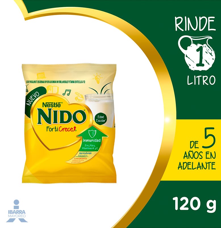 Leche Nido Forticrece Bolsa 120 g