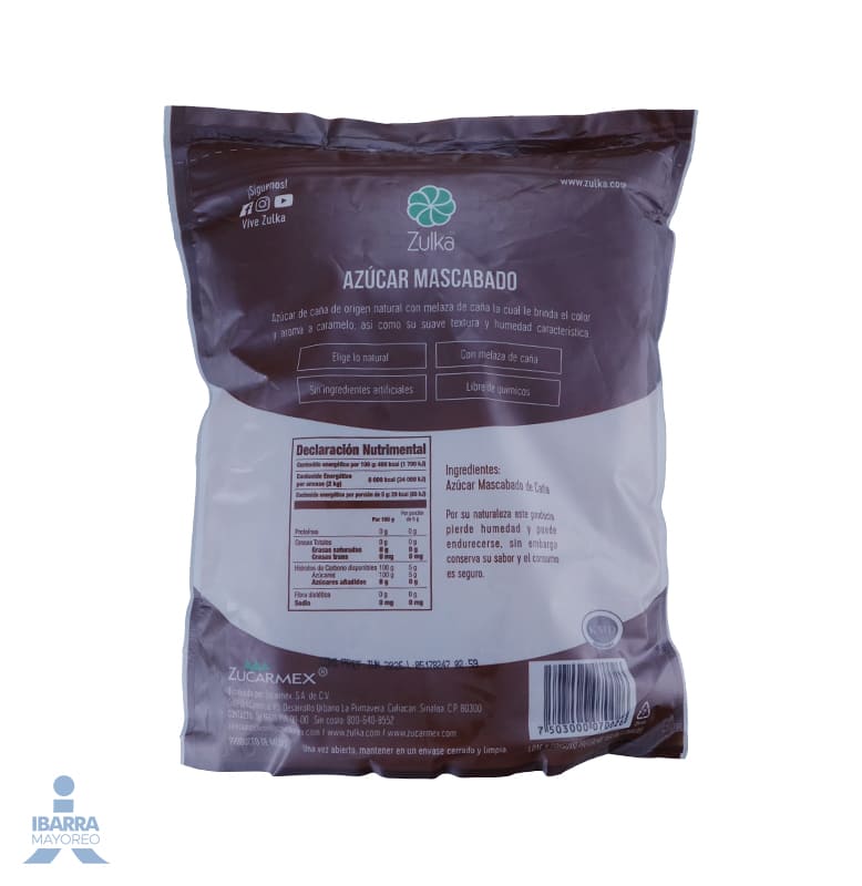 Azúcar Mascabado Zulka 2 kg