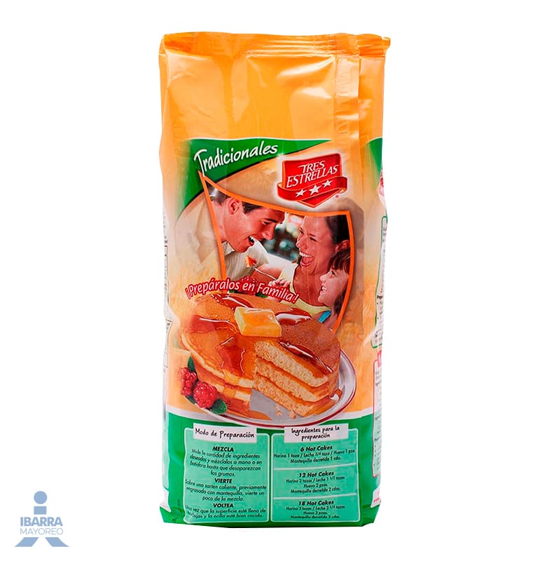 Harina para Hot Cakes Tres Estrellas 800 g
