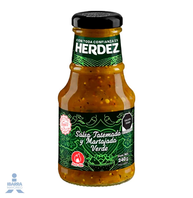 Salsa Tatemada y Martajada Verde Herdez 240 g