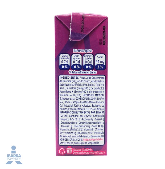 Bebida Pau Pau Uva 125 ml