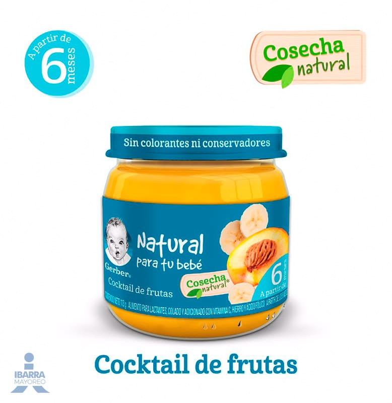Gerber Colado Coctel de Frutas Etapa 2 113 g