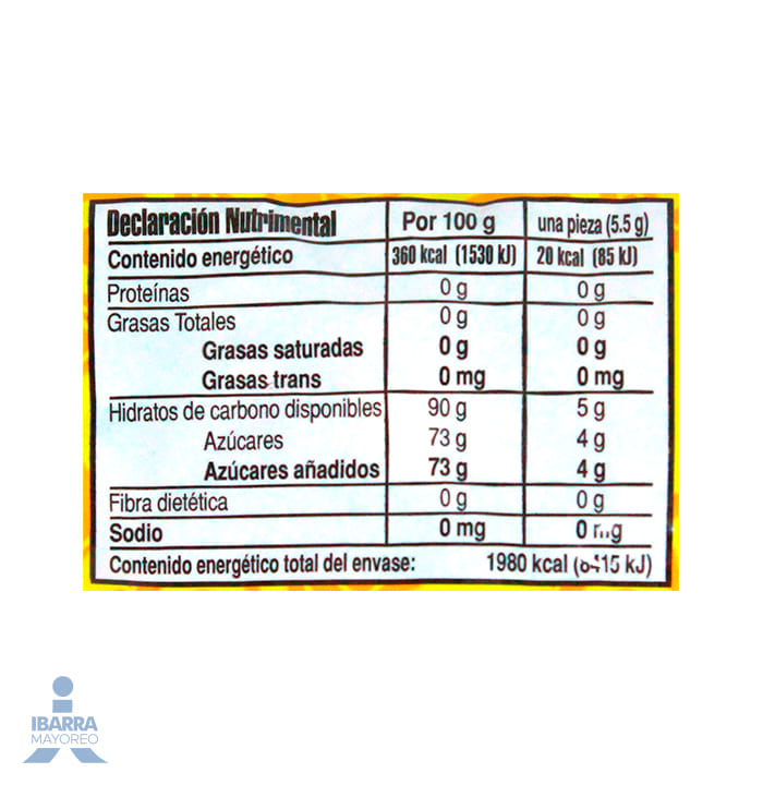 Goma de Mascar Totito Sabor Plátano 100 pzas.